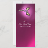DIAMANT TULPEN MONOGRAM, Roze Paars Amethist Kaart (Achterkant)