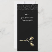 DIAMANT TULPEN , Roze Zwart Wit Damast Monogram Kaart (Achterkant)