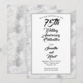 Diamant vonken 75ste huwelijksverjaardag kaart (Voorkant / Achterkant)