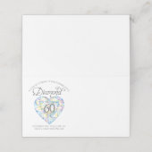 Diamant waterverf 60e bruiloft evenement plaats ka plaatskaartje (Buitenkant ongevouwen)