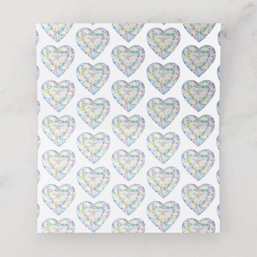 Diamant waterverf 60e bruiloft evenement plaats ka plaatskaartje (Binnenkant ongevouwen)