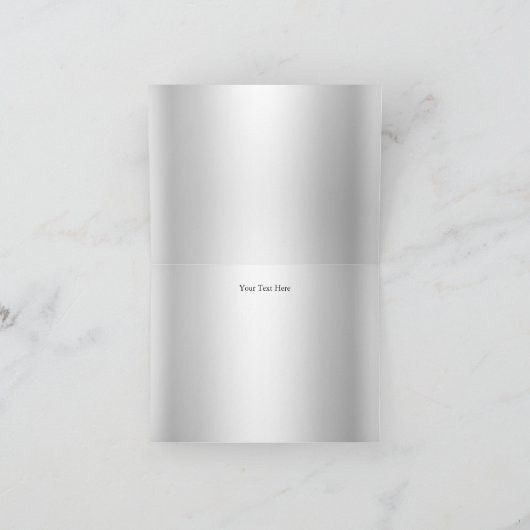 Diamant Zilver & Zwart Dank u kaart (Binnen)