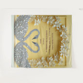 Diamant Zwaan Bruiloft Liefde Boog Ontwerp Wandkleed (Voorkant (horizontaal))