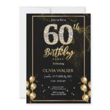 Diamant Zwart en Goud Verjaardag