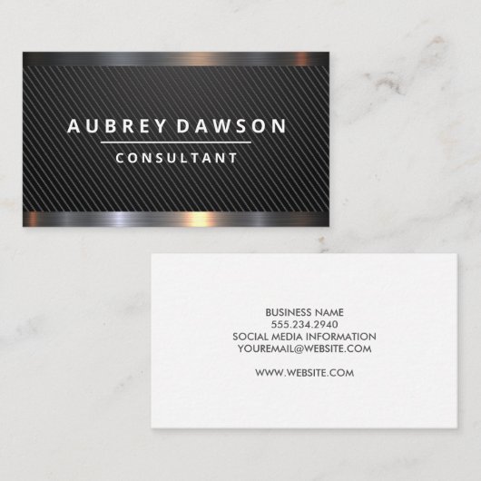 Diamant | Zwart gebarentaal Visitekaartje (Voorkant / Achterkant)