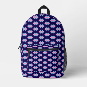 Diamantblauw Bedrukte Rugzak
