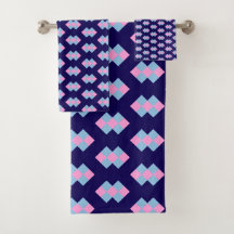 Diamantblauwe handdoek