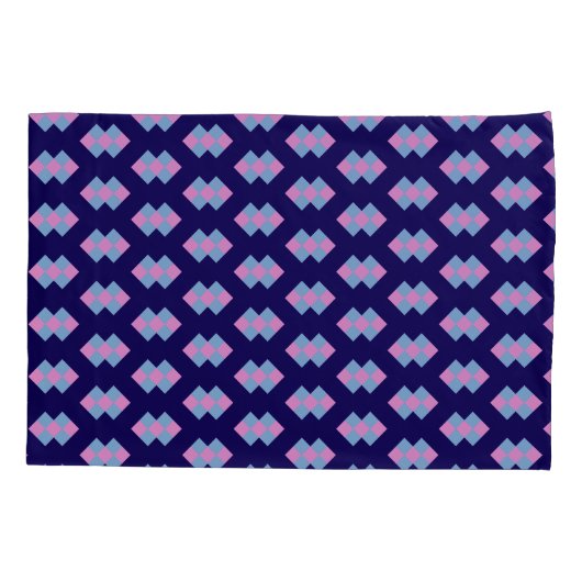 Diamantblauwe kussensloop (Achterkant-Links)