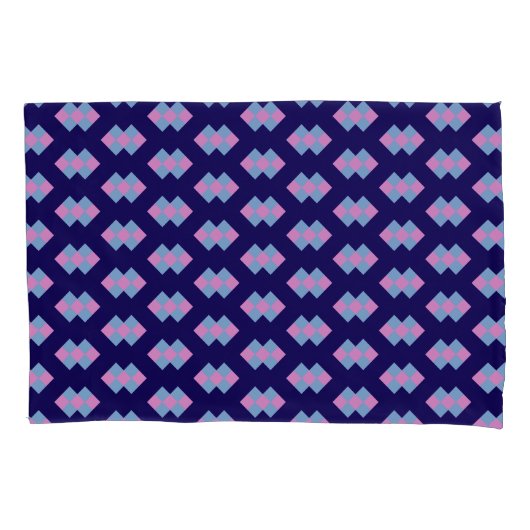 Diamantblauwe kussensloop (Voorkant-Links)
