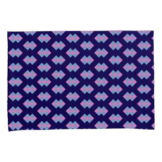 Diamantblauwe kussensloop (Voorkant-Rechts)