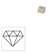 Diamantcontour Rubberstempel (Gestempeld)