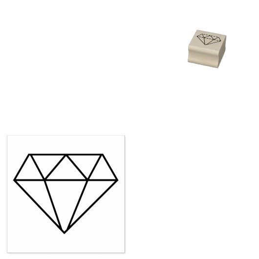Diamantcontour Rubberstempel (Gestempeld)