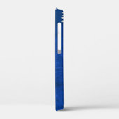 diamantdruppel op blauw leder Case-Mate iPhone case (Achterkant / Links)