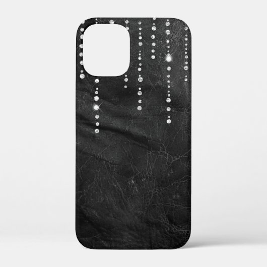 diamantdruppel op leder Case-Mate iPhone case (Achterkant)