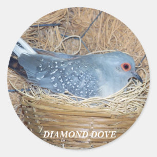 DIAMANTDUIF OP NEST STICKER