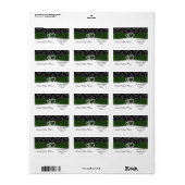 diamante damask groene bruiloft etiket (Full Sheet)
