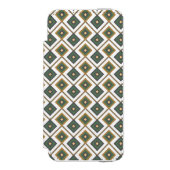 Diamante in groen incipio iPhone portemonnee hoesje (Voorkant Agenda)