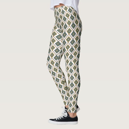 Diamante in groen leggings (Links)