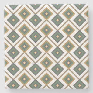 Diamante in groen stenen onderzetter