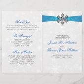 Diamante Snowflake & Blue Ribbon Winter Wedding (Voorkant)
