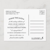 Diamante Snowflake & Blue Ribbon Winter Wedding Aankondigingskaart (Achterkant)