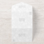 Diamante Snowflake & Blue Ribbon Winter Wedding All In One Uitnodiging (Buiten)