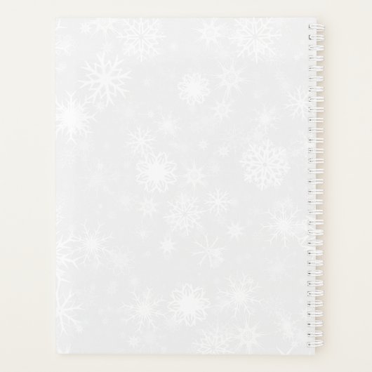 Diamante Snowflake & Blue Ribbon Winter Wedding Planner (Achterkant)