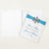 Diamante Snowflake & Blue Ribbon Winter Wedding Planner (Display)