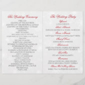 Diamante Snowflake en Red Ribbon Winter Wedding (Achterkant)