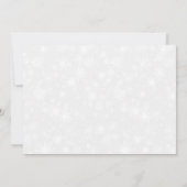 Diamante Snowflake en Red Ribbon Winter Wedding Aankondiging (Achterkant)