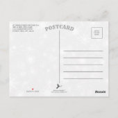 Diamante Snowflake en Red Ribbon Winter Wedding Briefkaart (Achterkant)