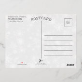 Diamante Snowflake en Red Ribbon Winter Wedding Folie Uitnodiging Briefkaart (Achterkant)