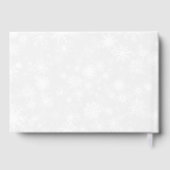 Diamante Snowflake en Red Ribbon Winter Wedding Gastenboek (Achterkant)