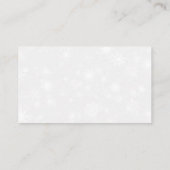 Diamante Snowflake en Red Ribbon Winter Wedding Plaatskaartje (Achterkant)