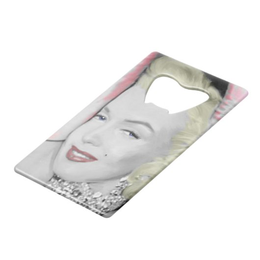 diamanten 2 creditkaart flessenopener (Voorkant Gekanteld)