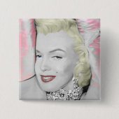 diamanten 2 vierkante button 5,1 cm (Voorkant)