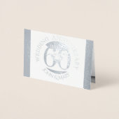 Diamanten 60-jarig huwelijksjubileum Felicitaties Folie Kaarten (Voorkant)