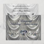 Diamanten 60-jarig huwelijksjubileum kaart (Voorkant / Achterkant)