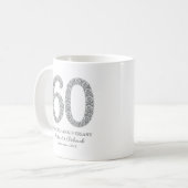 Diamanten 60-jarig Huwelijksjubileum Koffiemok (Voorkant links)