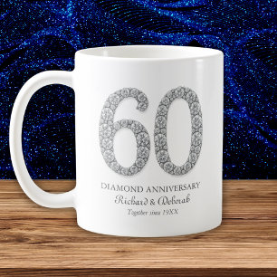 Diamanten 60-jarig Huwelijksjubileum Koffiemok