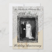 Diamanten 60ste huwelijksjubileum foto kaart (Voorkant)