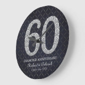 Diamanten 60ste huwelijksverjaardag muur grote klok (Hoek)