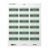 Diamanten achtergrond Adresetiketten (Mint / Grijs Etiket (Full Sheet)