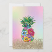 Diamanten, Ananas Bloemen Holografisch Zoet 16 Kaart (Achterkant)