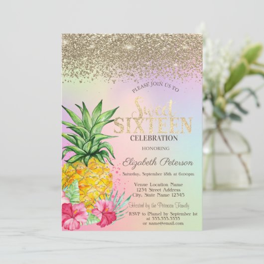 Diamanten, antopoutillage Hibiscus Holographic Swe Kaart (Staand voorkant)