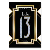 Diamanten Art Deco Trouwtafel nummer dertien Kaart (Achterkant)