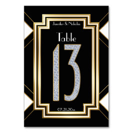 Diamanten Art Deco Trouwtafel nummer dertien Kaart
