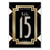 Diamanten Art Deco Trouwtafel nummer vijftien Kaart (Achterkant)