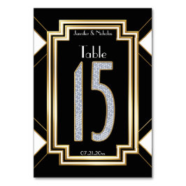 Diamanten Art Deco Trouwtafel nummer vijftien Kaart