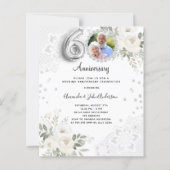 Diamanten bloemen 60ste huwelijksuitnodiging (Voorkant)